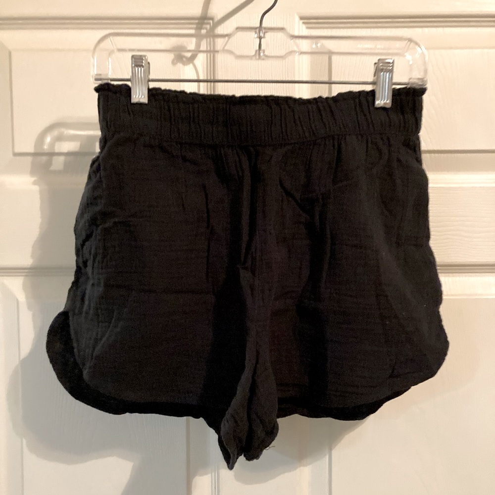 Linen-blend Crinkle Fabric Shorts
